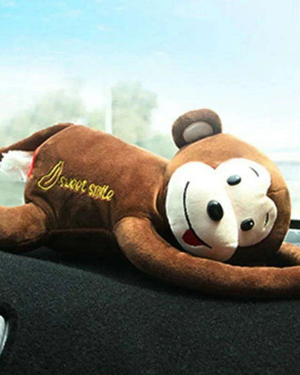 Monkey and Bunny Plush Tissue Box Cover - Ideal for Car and Home