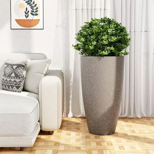 Set of 2 Large Outdoor Planters for Tall Plants - Stylish Plant Pots for Front Porch and Garden