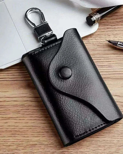 Sophisticated Leather Key Organizer and Wallet Combo