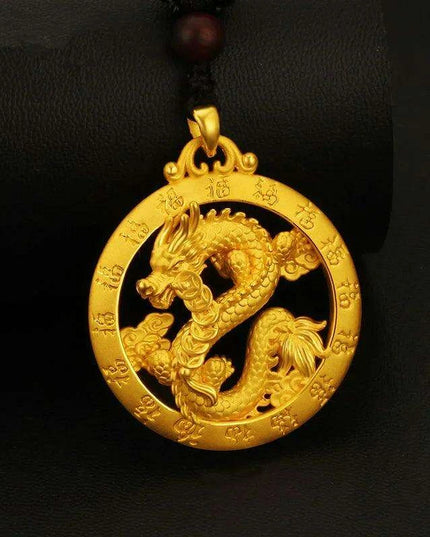 24K Yellow Gold Prosperity Pig Pendant: Pure 999 Gold Charm