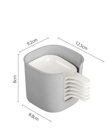 Elegant 7-Piece White Seasoning Dish Set with Organizing Box for Stylish Dining