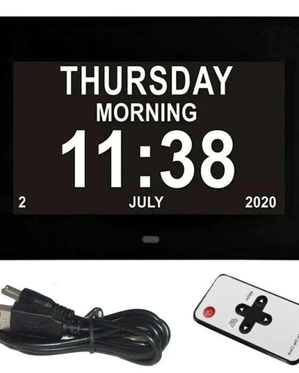 Multilingual LED Calendar Clock with 12 Alarms and Reminder Features - Perfect for Seniors and Daily Organization