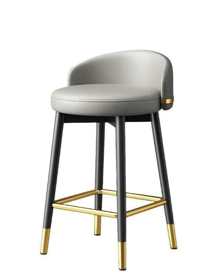 Sleek Scandinavian Leather Gaming and Vanity Stool - Trendy Seating for Modern Interiors