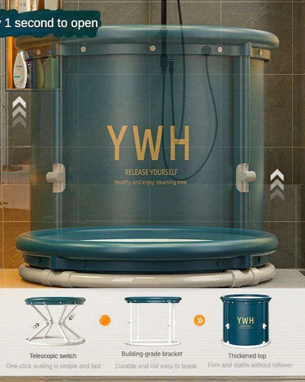 Luxury Foldable Spa Bathtub with Steam Cover - Transform Your Home into a Relaxation Oasis