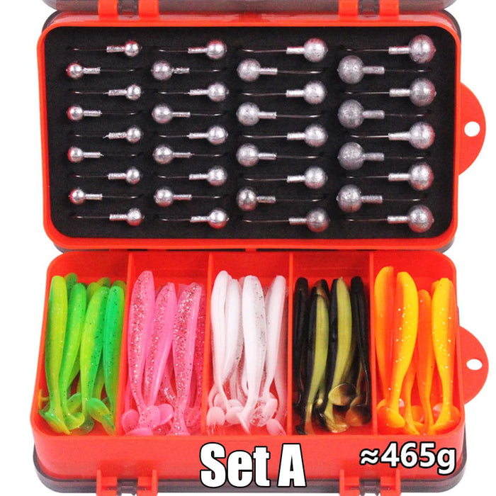 Ultimate Bass and Trout Fishing Tackle Kit - Premium Hooks, Soft Bait, and More!