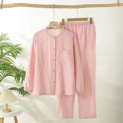 Elegant Cotton Gauze Sleepwear Set - Luxurious Loungewear for Couples