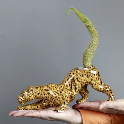 Ceramic Flower Pots Artificial Animals Leopard Cheetah Cartoon Animals Flower Vase Tail Flowerpot Plants Garden Accessories ceramic-flower-pots-artificial-animals-leopard-cheetah-cartoon-animals-flower-vase-tail-flowerpot-plants-garden-accessories