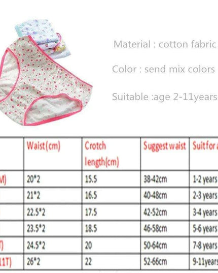 Adorable 12-Pack Cartoon Cotton Briefs for Little Girls - Comfy Underwear for Ages 1-12