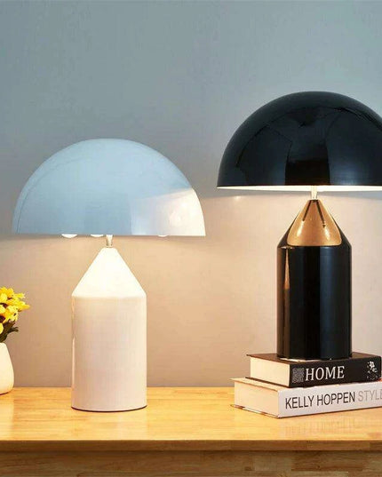 Sophisticated Nordic Mushroom LED Lamp with Gold Accents - Modern Illumination for Home and Office