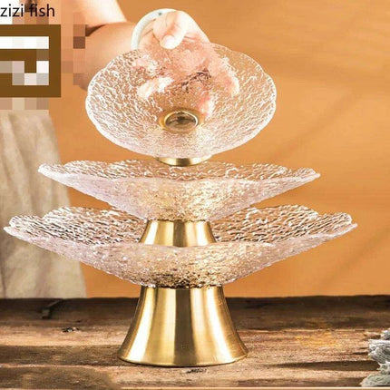 Exquisite Elevated Glass Serving Platters: Enhance Your Dining Experience