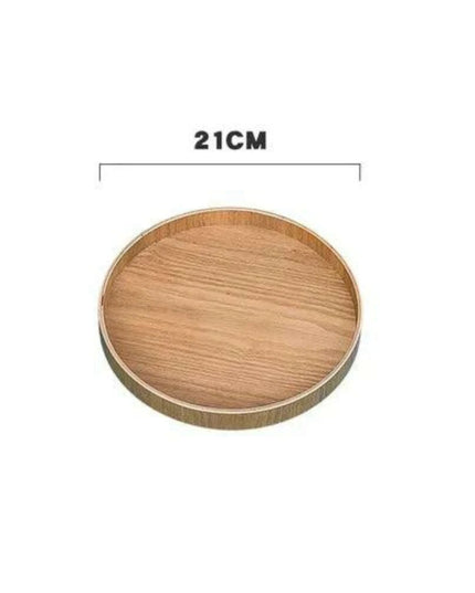 Elegant Round Wooden Tea Tray for Chinese Kung Fu Tea and Snacks