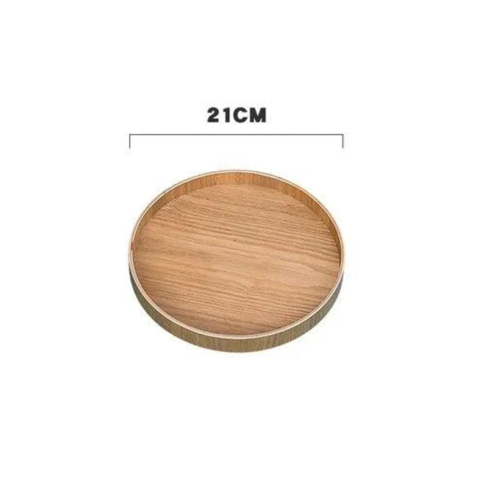 Elegant Round Wooden Tea Tray for Chinese Kung Fu Tea and Snacks