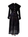 Chic Black Coat and Tulle Skirt Set with Floral Detail for Women - Fall 2024 Collection 13DB1739