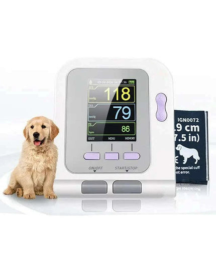 Automated Veterinary Blood Pressure Monitor for Pets with Software and Customizable Cuffs
