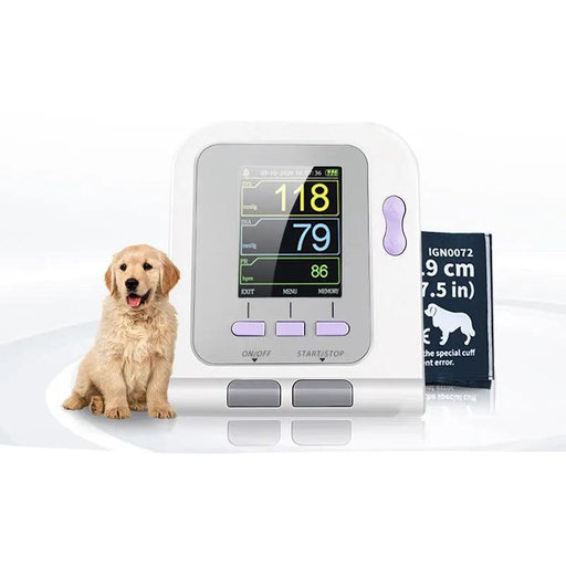 Automated Veterinary Blood Pressure Monitor for Pets with Software and Customizable Cuffs