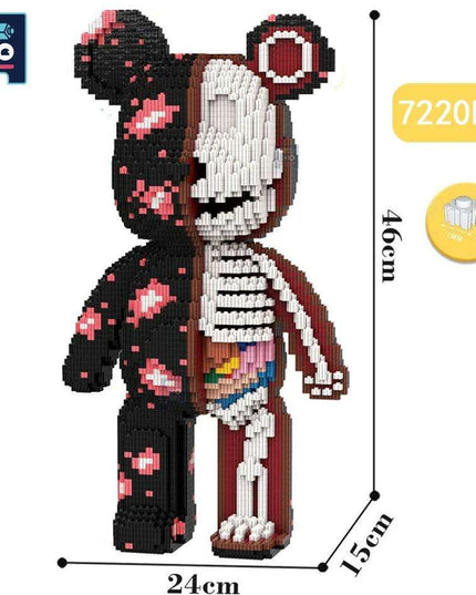 Adorable Bear Cub Building Block Set with Easy Storage - Inspire Creativity and Learning