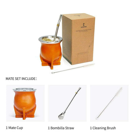 Authentic Argentine Yerba Mate Experience - Handcrafted Cup Set