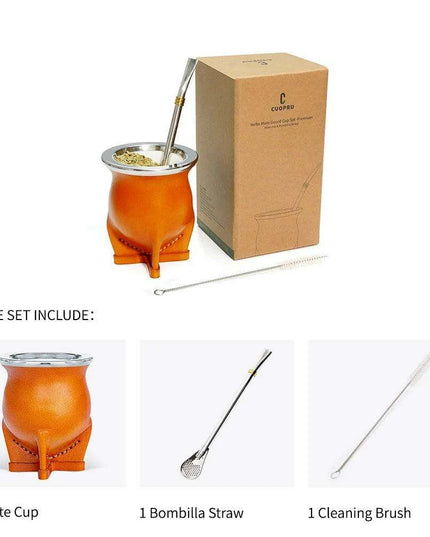 Authentic Argentine Yerba Mate Experience - Handcrafted Cup Set