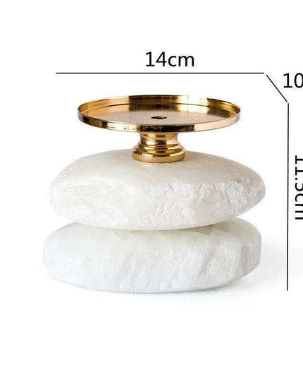 Natural Ore Candle Holder Set: Handcrafted Elegance for Wedding and Home Decor