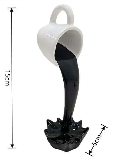 Whimsical Floating Coffee Cup Art - Enchanting Home Décor Piece