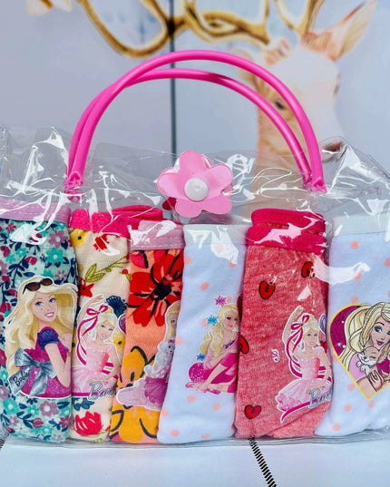 6-Pack Kids Cotton Underwear with Favorite Cartoon Characters - Spiderman, Mickey Mouse, Elsa, and Cars Designs