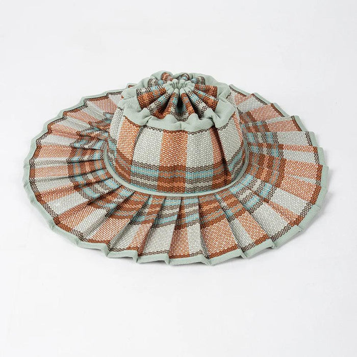Chic and Practical Foldable Straw Sun Hat with Stylish Belt - Large Brim UV Protection for Outdoor Adventures