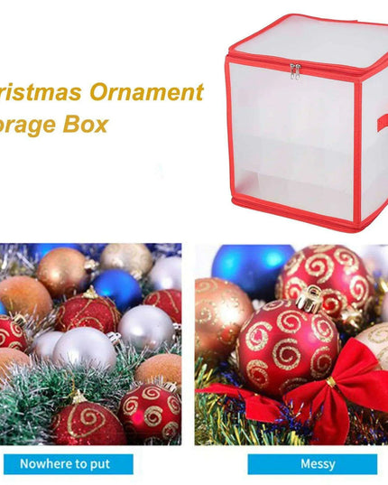 Christmas Ornament Storage Solution - PVC Container for Holiday Decorations