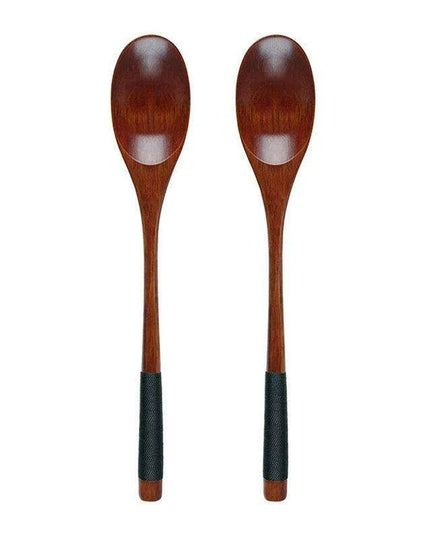 Elegant Japanese Wooden Spoons - Artisanal Utensils for Rice, Soup, and Desserts