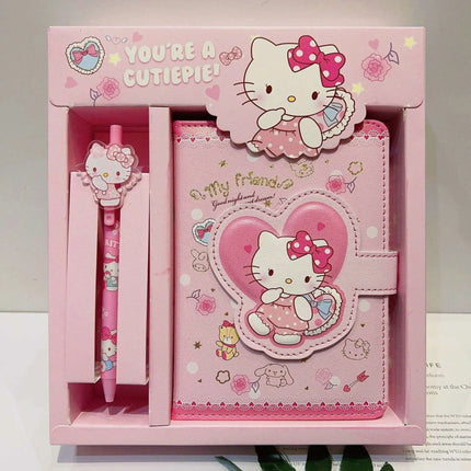 Sanrio Style Stationery Set - Adorable Hello Kitty & Cinnamoroll Planner with Cute Pen for Effortless Organization