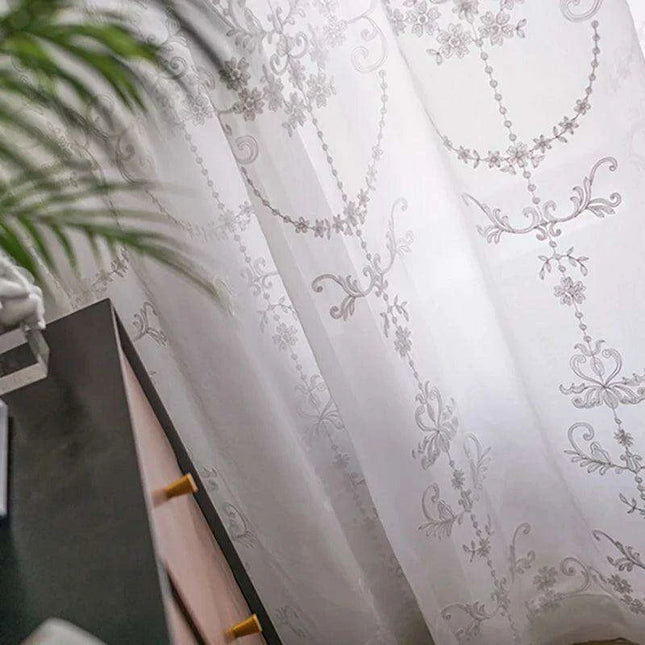 Luxury Korean Lace Window Curtain Set