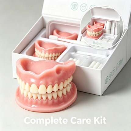 Natural-Look Silicone Full Dentures — Soft, Lightweight, Daily Wear