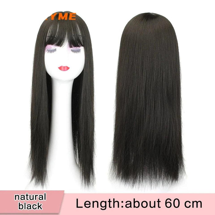 Seamless White Hair Clip-In Bangs for Effortless Style Transformation