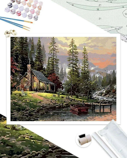 Customizable Landscape Art Creation Kit: Design Your Own Masterpiece with Framing Choices - Complete DIY Home Decor Set