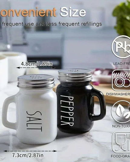 Elegant Vintage Glass Salt and Pepper Shaker Duo - 4.4oz Charm for Your Table