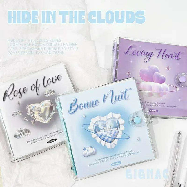 Enchanted Kawaii Notebook with Heart and Moon Theme | Ideal for Creative Writing and Scrapbooking