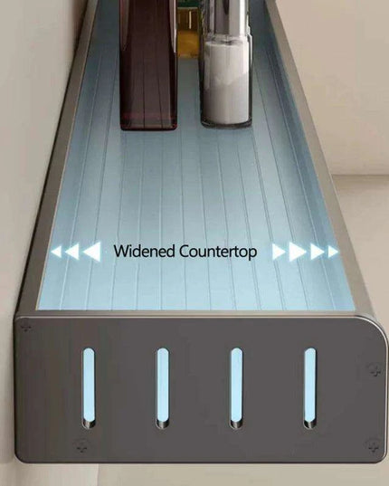 Space-Saving Aluminum Kitchen Shelf System