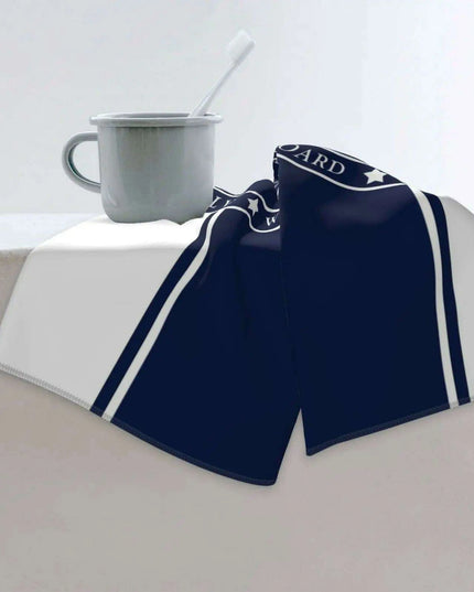 Customizable Luxurious Navy Blue Microfiber Towel - Your Perfect Travel Companion