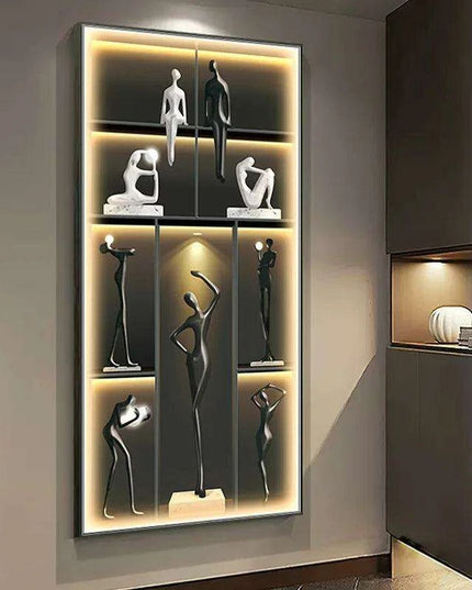 Artistic LED Wall Sconce with Remote Control - Modern Abstract Illumination for Stylish Interiors