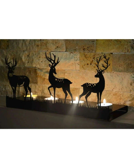 Elegant Rustic Deer Candle Holder for Serene Atmosphere