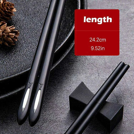 Elegant Black Sakura Fiber Chopsticks - Perfect for Sushi & Noodle Lovers