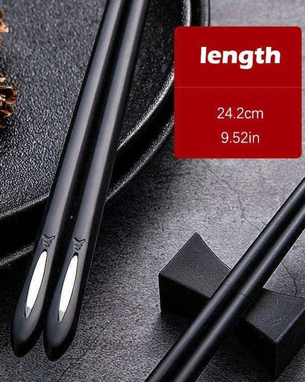 Elegant Black Sakura Fiber Chopsticks - Perfect for Sushi & Noodle Lovers