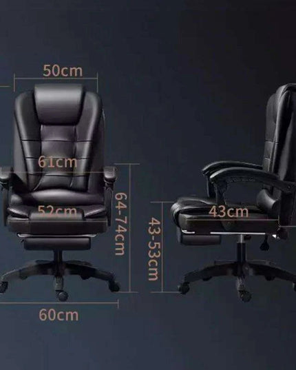 Luxury Black Ergonomic Recliner Chair for Ultimate Gaming and Office Comfort