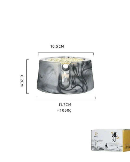 Sleek Japanese Ceramic Tea Warmer and Candle Holder for Luxurious Tea Service