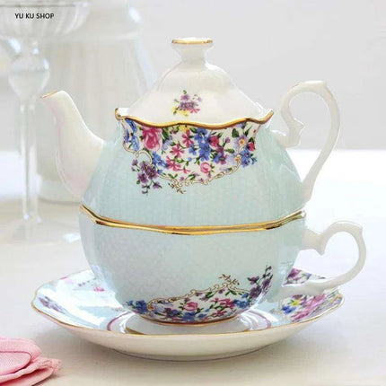 Elegant Vintage Floral Bone China Tea Set - English Rose Collection