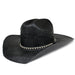 Unisex Wide Brim Hollow Straw Cowboy & Cowgirl Sun Hat - Adjustable Fit 55-61cm