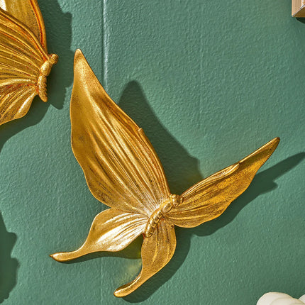 Shop1103855948 Handcrafted Resin Butterfly Wall Art Set - 5 Pieces
