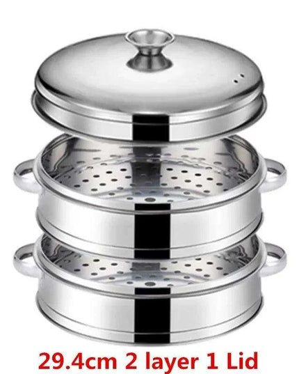 Bamboo Steamer Pot Combo with Stainless Steel Accessories for Ultimate Steaming