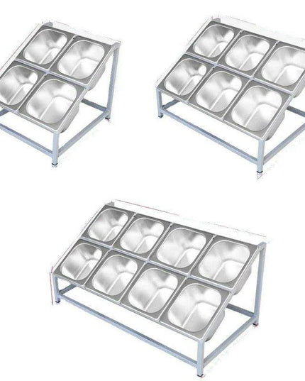 Milk Tea Shop Organizational Marvel: Multi-Grid Portion Basin Rack for Streamlined Efficiency