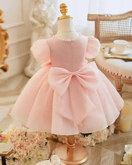 Magical Pearl and Bow Evening Gown for Girls