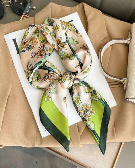 Chic Toddler Elegance: Luxurious 70x70cm Silk Scarf for Ages 6 Months to 4 Years
